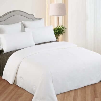 LilySilk All Season Silk Comforter/Duvet/Quilt, 100% Silk Floss Filling with 100% Cotton Cover King(104x92 Inch,Silk Weight:2.0kg)