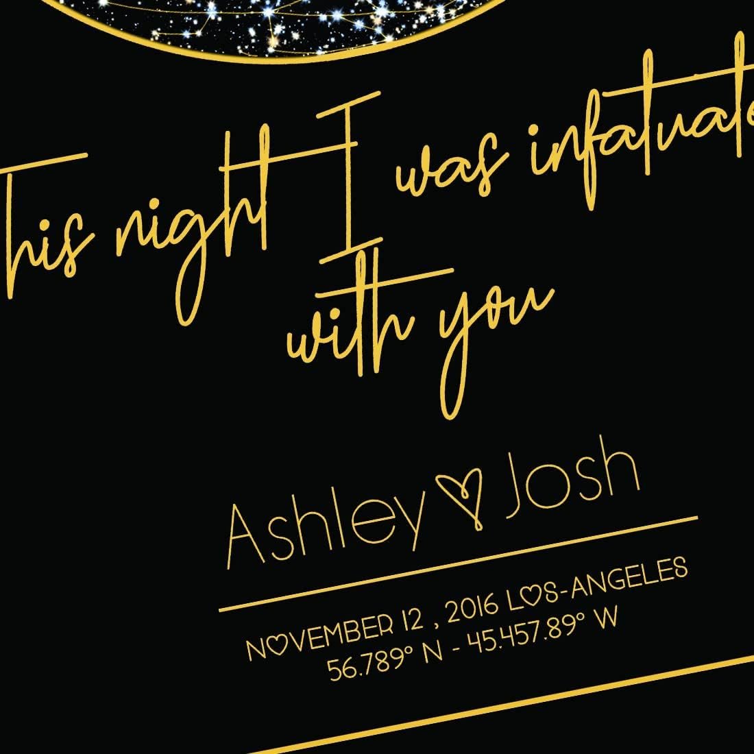 Personalized Star Constellation Map Print, Minimal Star Chart, Night Sky Poster 8st - Image 5