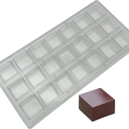 Square Chocolate Making Mould Polycarbonate Chocolate DIY Mold 21 Cavities Candy Ice Cube Molds