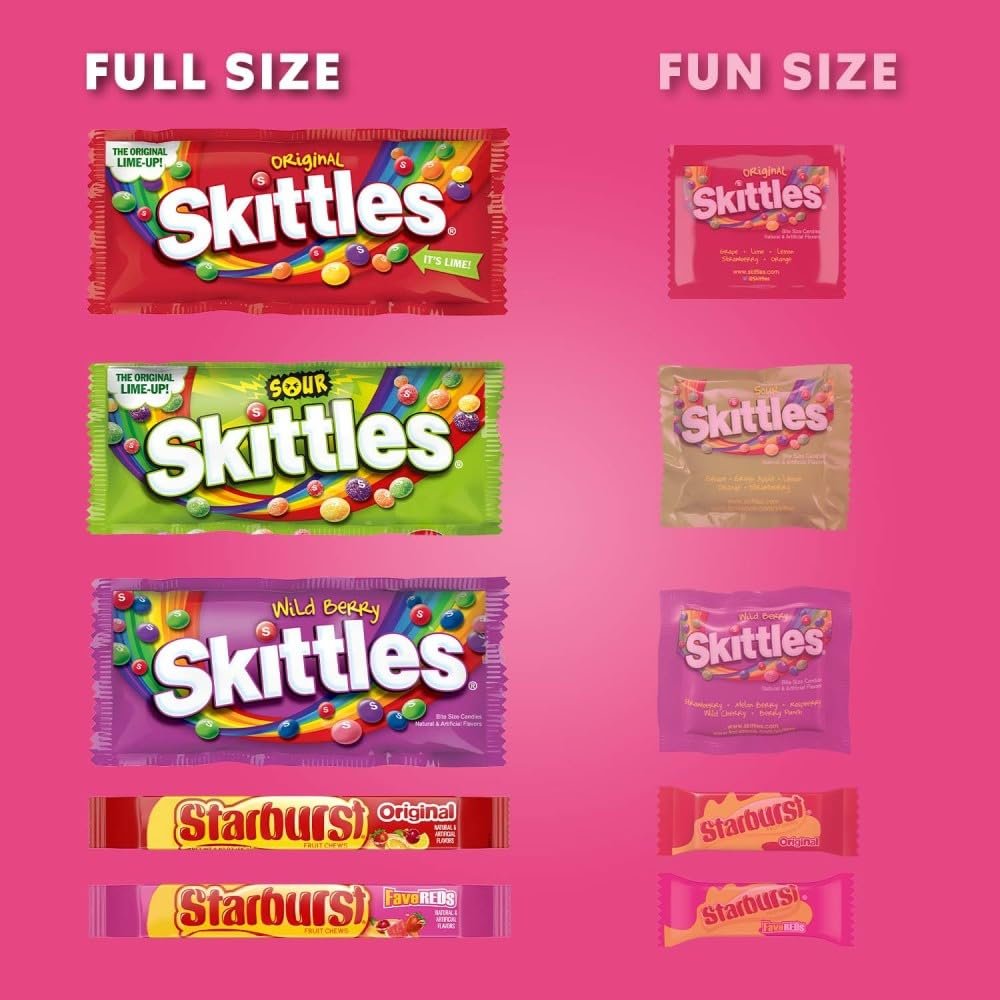 SKITTLES & Starbust Assorted Candy Variety Pack for Holidays, Gifts, Parties, Candy Assortment, 37.05 oz (18 Count) Bulk Box - Image 4