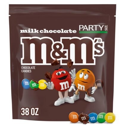 M&M'S Milk Chocolate Candy, Party Size, 38 oz Bag