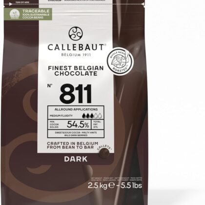 Callebaut No 811 Finest Belgian Dark Chocolate Callets Couverture 54.5% - 2.5Kg