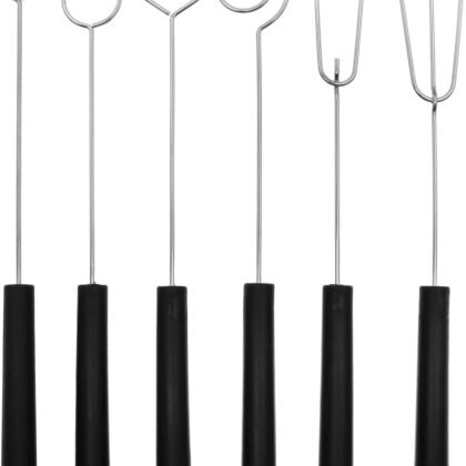 6 PCS Chocolate Dipping Tool Stainless Steel Candy Dipping Tool Chocolate Dipping Fork Spoon Set for Handmade Chocolate Pralines Truffles