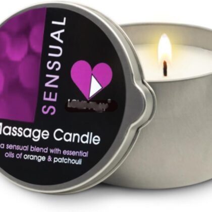 LOVE PLAY Massage Oil Candle for Home SPA - Vegan Moisturizing Body Oil Candle for Pure Relaxation - Hydrating Skin Care Massage Oils with Essential Oils (6.76oz)