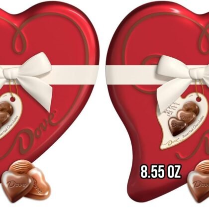 DOVE Assorted Truffle Valentine's Day Heart Tin, 8.55 oz (Pack of 2)