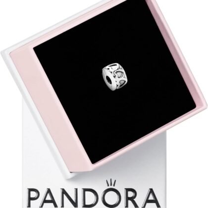 PANDORA Band of Hearts Clip Charm - Compatible with PANDORA Moments - Sterling Silver - Gift for Her - Jewelry for Women with Gift Box