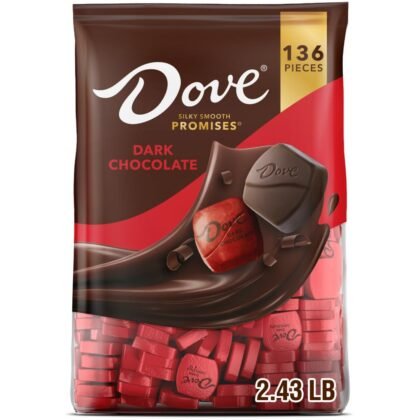 DOVE PROMISES Dark Chocolate Candy, 136 Ct Bulk Bag