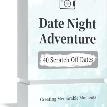 40 Fun Date Night Scratch Off Card Game Ideas, Romantic Valentines Day Gifts for Him, Her, Men, Boyfriend, Girlfriend, Husband, Wife, Couples Gifts for Wedding Anniversaries, Bridal Shower, Engagement