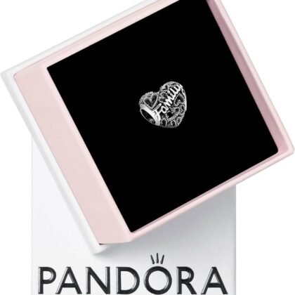 PANDORA Family Heart Charm - Compatible Moments - Jewelry for Women - Gift for Her - Made with Sterling Silver - With Gift Box