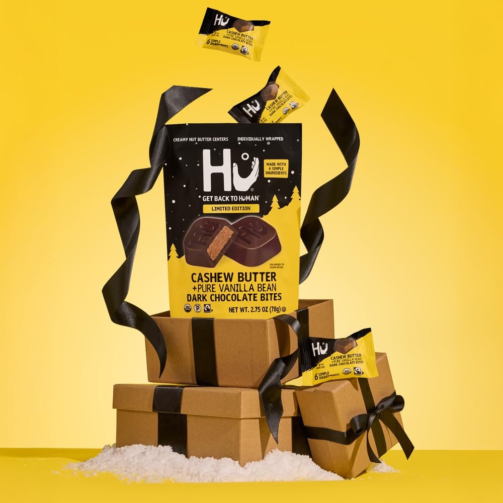 HU KITCHEN Cashew Butter Pure Vanilla Bean Dark Chocolate Bites, 2.75 OZ - Image 10