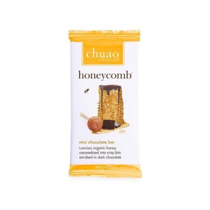 Chuao Chocolatier Honeycomb Dark Chocolate Mini Bars | Gourmet Honey No Preservatives | For Gift Baskets, Gifts for Women, Men, Thank You, Care Package | 24 Pack