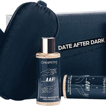 OpenMity Massage Oil for Couples – Date Night Box with Relaxing Massage Oil Set for The Perfect Date Night, Including Two Different Massage Oils and Scratch Off Card