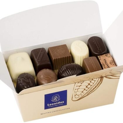Leonidas Belgian Chocolates | Assorted, Milk, Dark & White Chocolates in a Beautiful Gift Ballotin Box | Imported Fine Chocolate from Belgium (1 x 32pc, 500g, 17.6 oz)