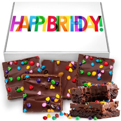 Birthday Party Large Brownies Gift Box Individually Wrapped | Happy Birthday Celebration | Nut Free | Kosher