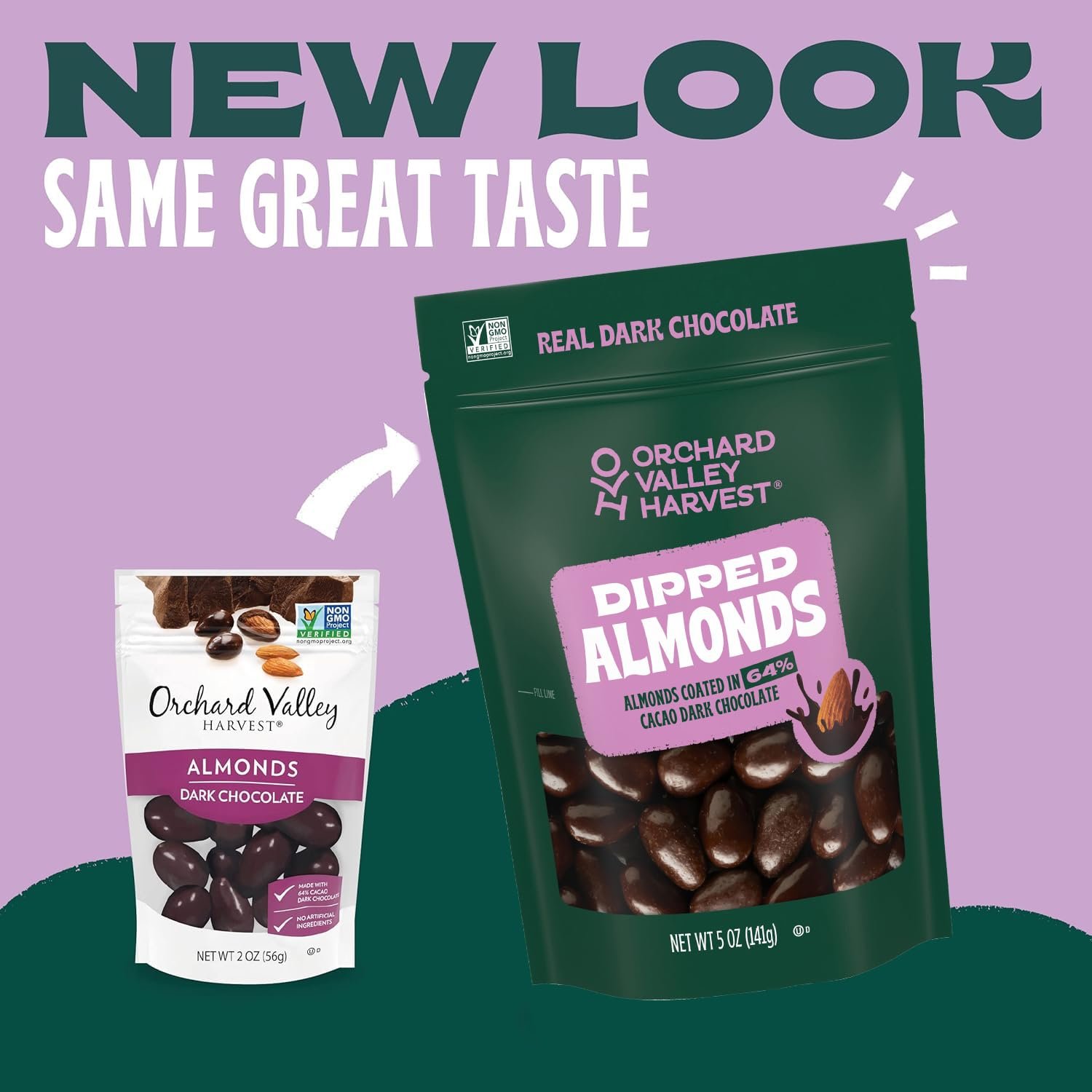 Orchard Valley Harvest Dark Chocolate Dipped Whole California Almonds 5 oz (Pack of 1), Gluten Free, Non-GMO, Stand Up Bag, No Artificial Colors, Flavors or Preservatives, On-The-Go Snack For The Whole Family - Image 4