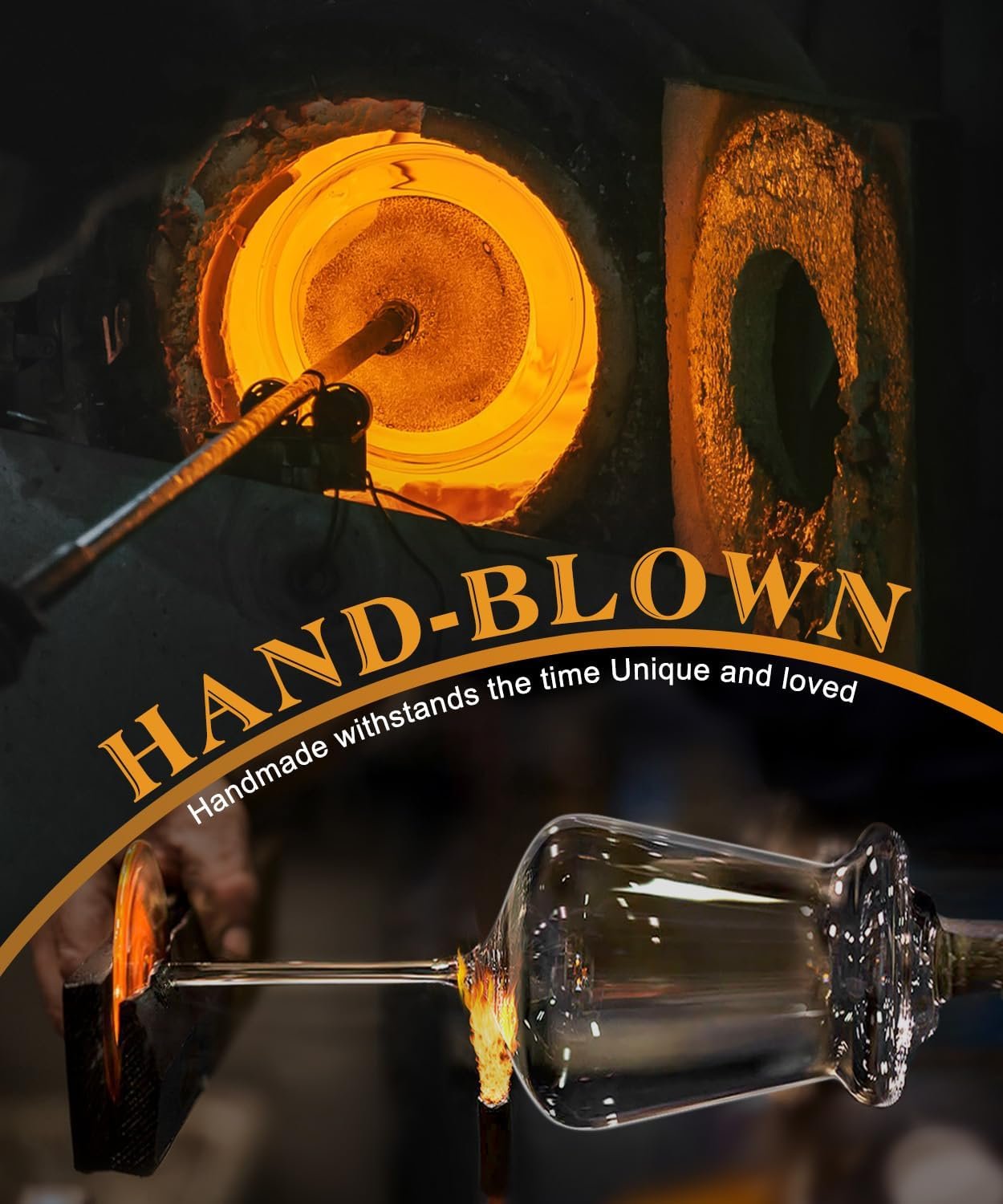 OJA Red Wine Glasses Set of 4, Large Burgundy Glasses 23 OZ, Hand Blown Crystal Glass Light, Clear, Best for Wine tasting, Birthday, Christmas, Anniversary, Father's Day - Image 2