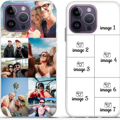 Personalized Custom Phone Cases,Compatible with iPhone 17 16 15 14 13 12 11 Pro Max Plus X,Made in USA,Create Your Own Picture Phone Case with Suitable for Family,Friends and Gift(7 Photos)