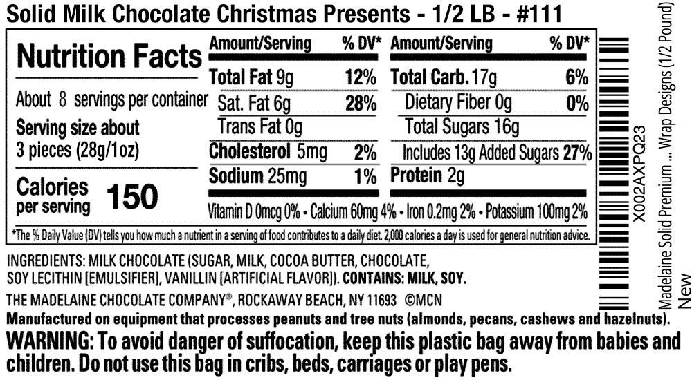 Madelaine Milk Chocolate Christmas Presents – Individually Wrapped Holiday Chocolates for Kids – Christmas Candy Stocking Stuffers & Holiday Gift Basket Treats – 8 oz Bag (Approx. 24 Pieces) - Image 2