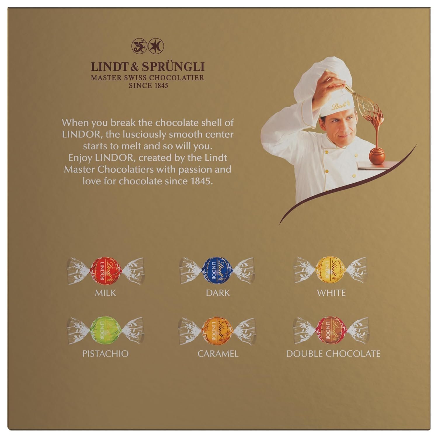 Lindt LINDOR Assorted Chocolate Truffles 90 Count Gift Box, Chocolate Candy with Smooth, Melting Truffle Center, 38.4 oz. Box - Image 7