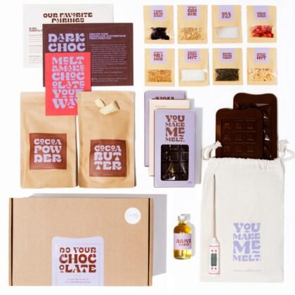 Craftly's Chocolate Making Kit: Create Delicious, Natural Chocolate at Home | Complete Set with Toppings | A Thoughtful Gift for Food Lovers, Birthdays, and Celebrations