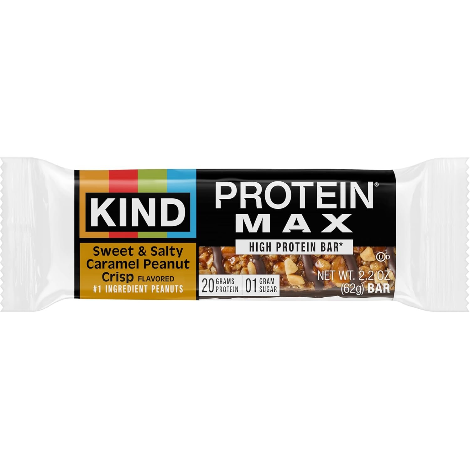 KIND Protein MAX Sweet & Salty Caramel Peanut Crisp Snack Bars, Keto Friendly, 20g Protein, 12 Count - Image 6