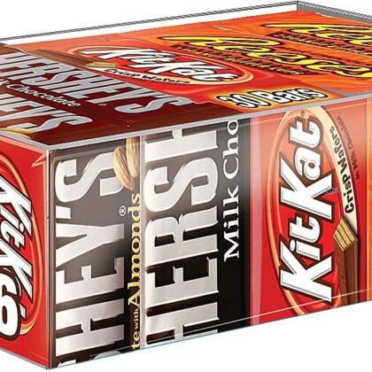HERSHEY'S, KIT KAT and REESE'S Milk Chocolate Assortment Candy Bars, Individually Wrapped, 45 oz Bulk Value Pack (30 Piece)