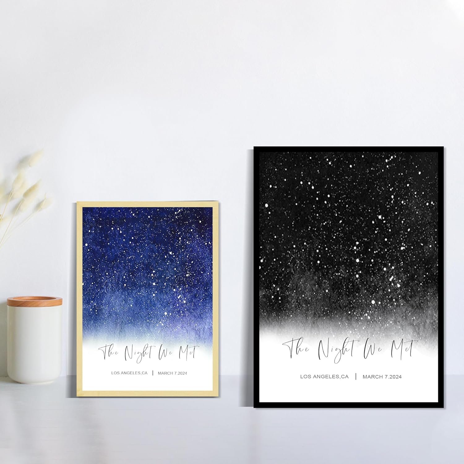 Custom Star Map Print With Specific Dates & Place,Personalized Constellation Map Poster, Special Occasion Star Chart Wall Art- Great Birthday, Anniversary, Engagement, Wedding Romantic Gift - Image 4