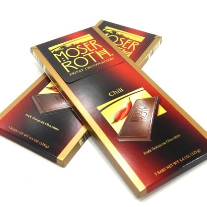 Moser Roth German Dark Chocolate Bars -- Chili (pack of 2)