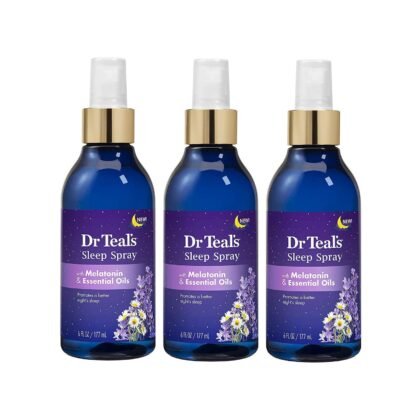 Dr Teal's Calm Blend Spray with Melatonin, Lavender & Chamomile Essential Oils, 6 fl oz (Pack of 3)