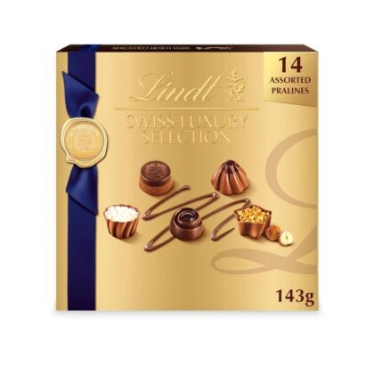 Lindt Swiss Luxury Selection Assorted Chocolate Candy, 5.1 oz Gift Box, 14 Count