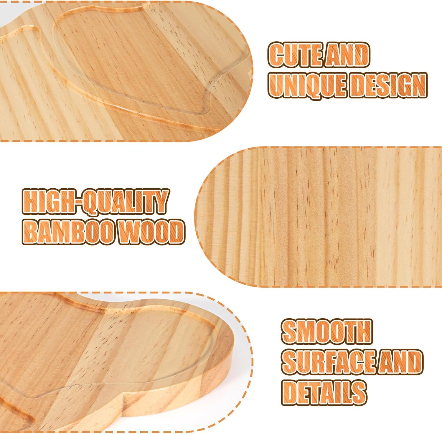 Heart Charcuterie Boards - Valentines Bamboo Cutting Heart Shaped Decoration Decor Supplies, Wood Serving Tray, Food Platter Valentines Gifts - Image 3