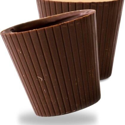 Lang's Chocolates – Milk Chocolate Shot Glasses – Kosher Chocolate – Gluten Free Dessert Cup – Great Candy Shot Glasses for Liquor, Wine, Liqueur, Spirits – Holds 1 Fl Oz – 16 Piece Box