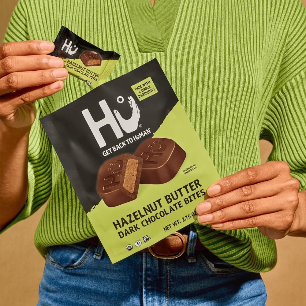 Hu Hazelnut Dark Chocolate Bites 1 Pack | Natural Organic Vegan, Gluten Free, Paleo, Non GMO, Fair Trade Dark Chocolate - Image 9