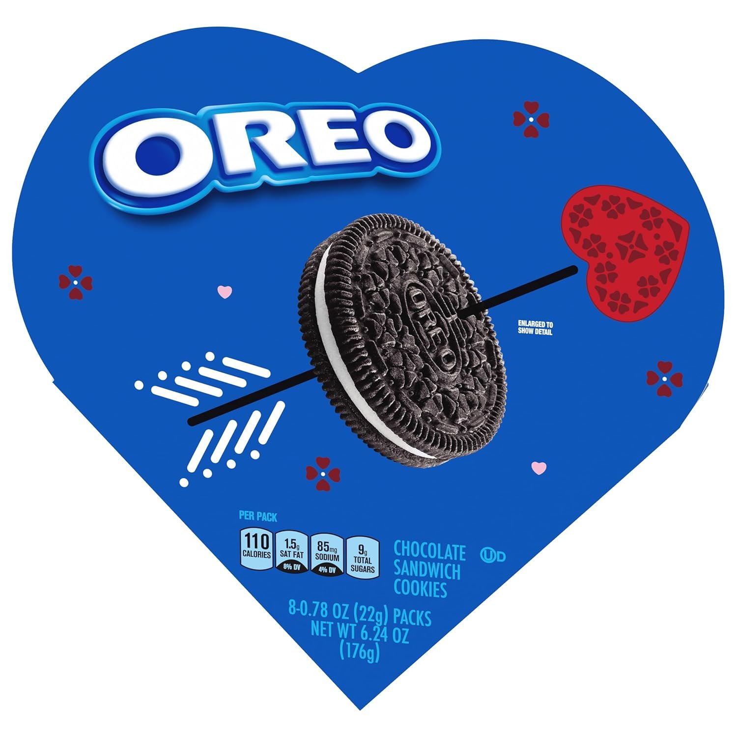 OREO Chocolate Sandwich Cookies, Valentines Day Cookies, 6.24 oz Heart Shaped Box - Image 12