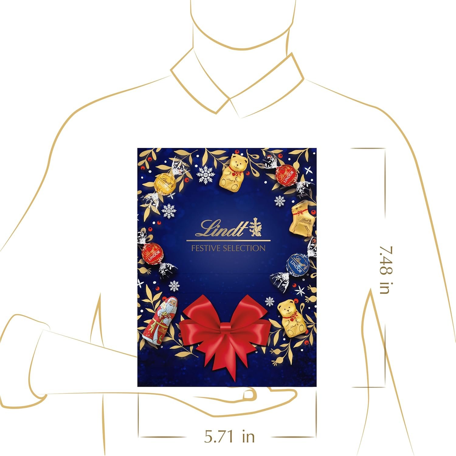 Lindt Festive Selection Assorted Chocolate Candy, 24.3 ounce Box - Image 8