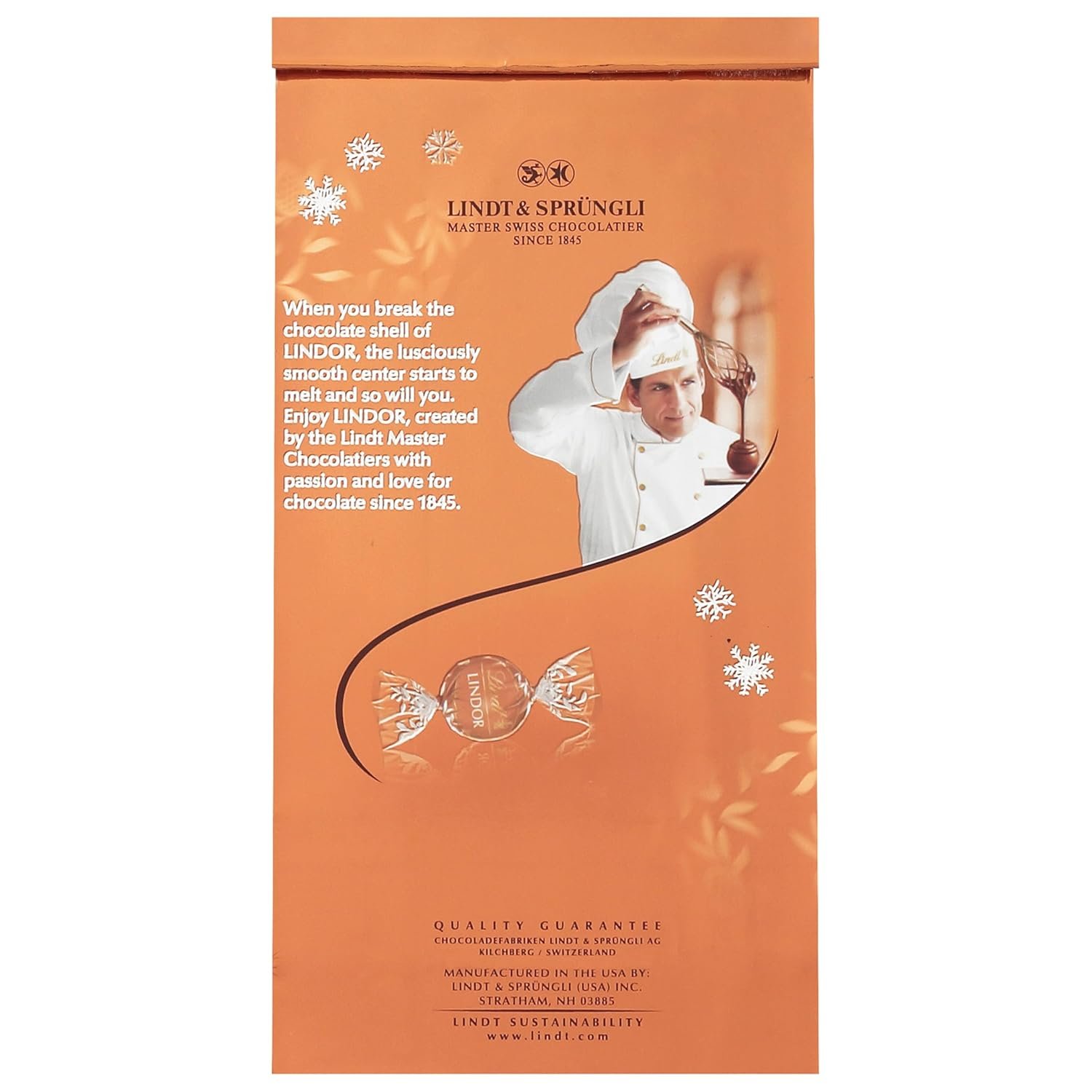 Lindt LINDOR Holiday Snickerdoodle White Chocolate Candy Truffles with Smooth, Melting Truffle Center, 8.5 oz. Bag - Image 9