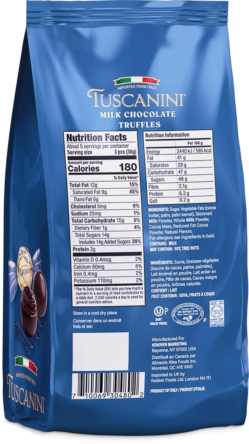 Tuscanini Fine Italian Milk Chocolate Truffles, Milano, 5.4oz (2 Pack) | Gourmet Italian | Premium Gift | Perfect for Holidays & Celebrations - Image 2