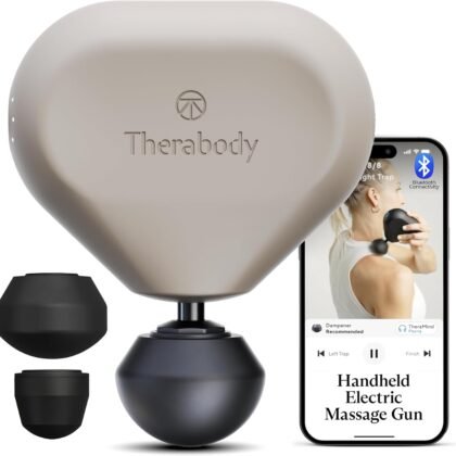 TheraGun Mini (3rd Generation) by Therabody – Ultra-Portable Massage Gun and Travel Essential for Fast, Effective Pain and Tension Relief Anywhere (Oat)