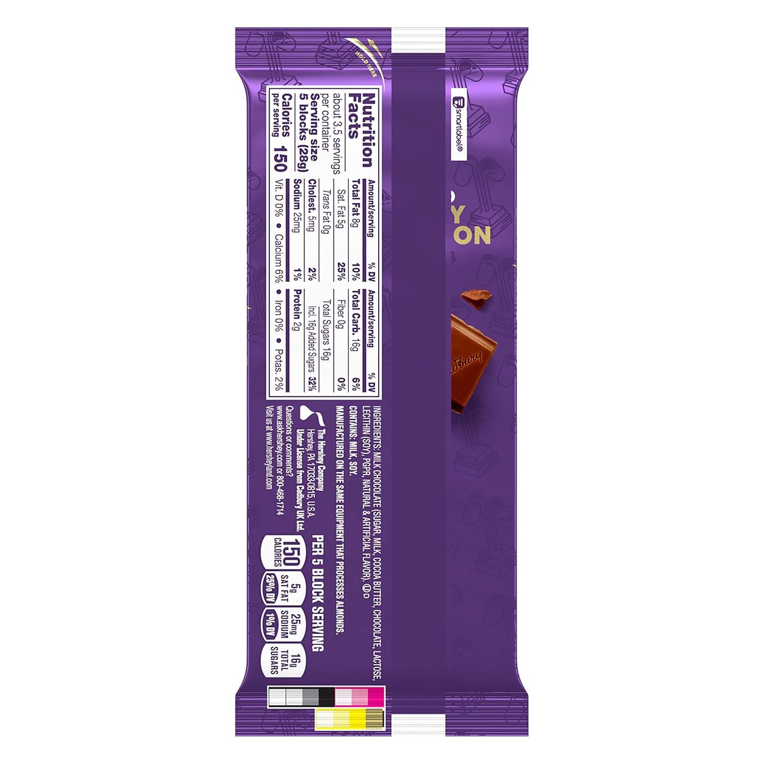 CADBURY DAIRY MILK Milk Chocolate Candy Bar, 3.5 oz - Image 2