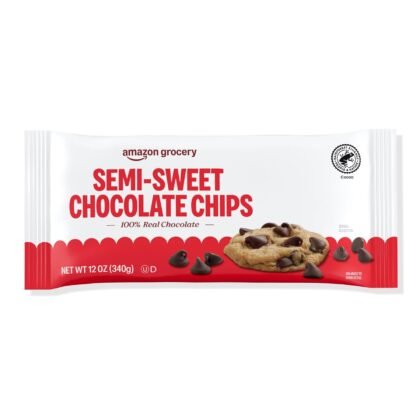 Amazon Grocery, Semi-Sweet Chocolate Chips, 12 Oz (Previously Amazon Fresh, Packaging May Vary)