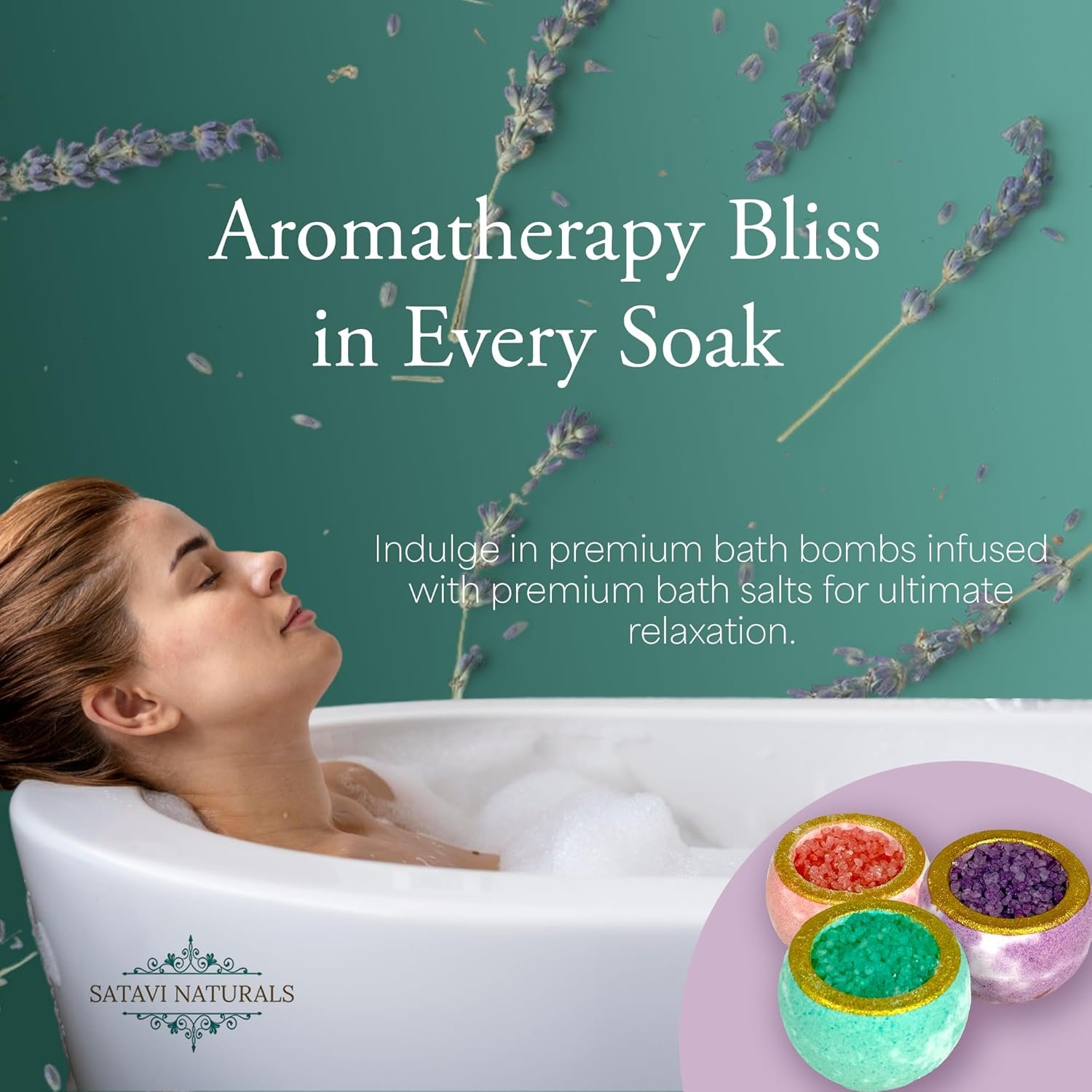 Spa Gift Set for Women – The Mini Spa Retreat | Bath Bombs, Sugar Scrub, Candle, 24K Gold Eye Masks & Steam Eye Mask | Self Care & Relaxation Gift Box for Stress Relief at Home - Image 2