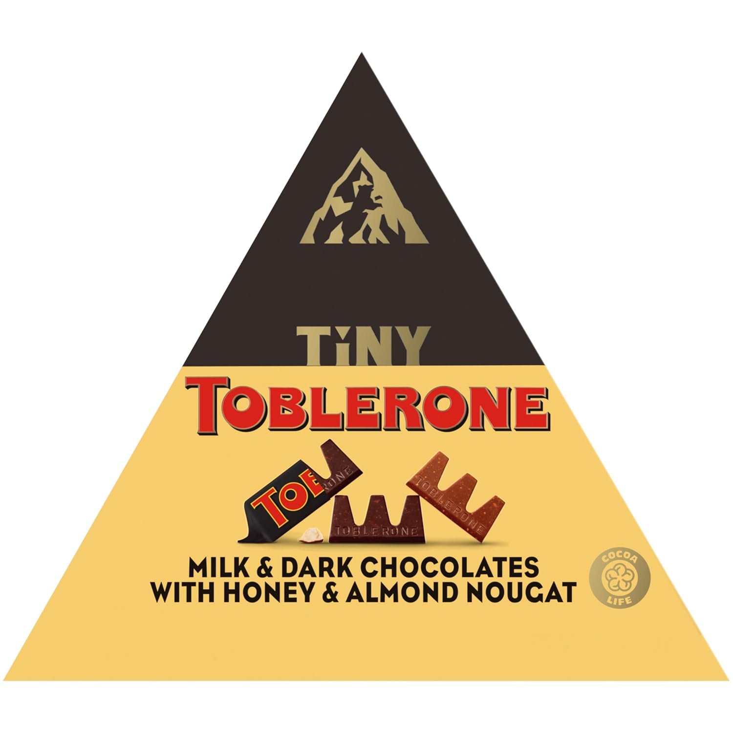 TOBLERONE Tiny Assorted Chocolate Bars Variety Pack (Milk & Dark), 1 Gift Box (25 Pieces)