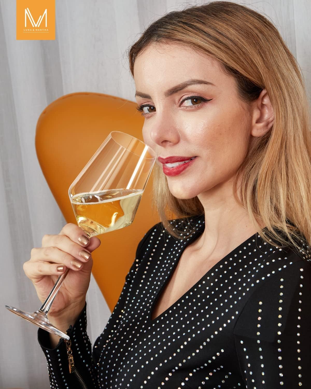 Red Wine Glasses Set of 4, Premium Crystal Wine Glasses Hand Blown,15 oz,Thin Rim,Long Stem,Perfect for Red or White,Daily Use,Unique Wedding Anniversary or Birthday Gift - Image 3