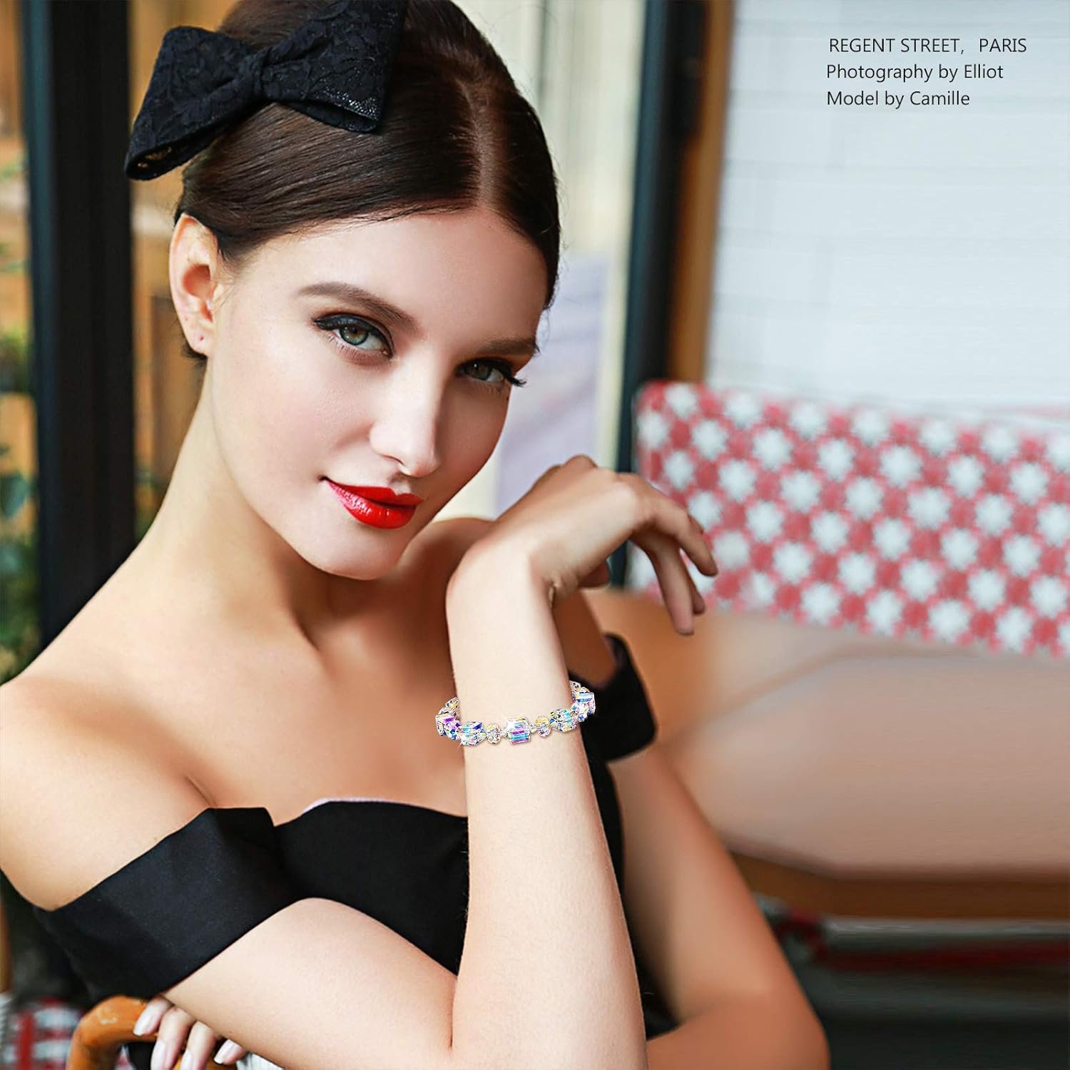 LADY COLOUR ♥ A Little Romance ♥ Sterling Silver Bracelets for Women Northern Lights Crystals Bracelet 7"+2" Extension, Packaged with Jewelry Box, Mother's Day Birthday Anniversary Jewelry Gift for Women Girls - Image 4