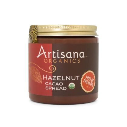 Artisana Organics Hazelnut Cacao Spread, 9.5 oz | USDA Organic, No Palm Oil, Sweetened with Coconut Sugar