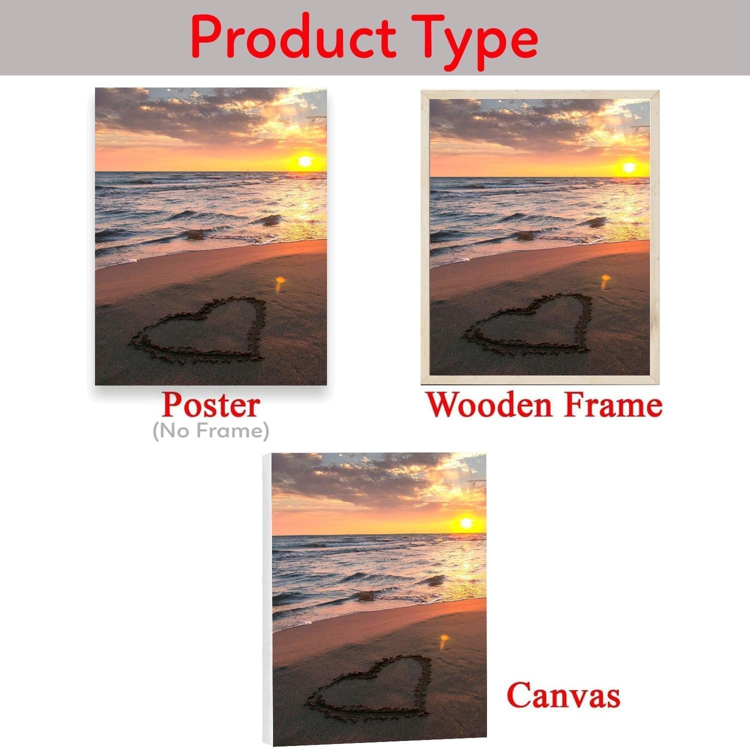 FAMITRENDZ Personalized Couple Canvas Wall Art, Custom Photo Print Canvas/Poster/Frame, Anniversary, Valentine Day, Wedding, Birthday Gifts for Him Her Boyfriend Girlfriend, Husband Wife Bedroom Decor - Image 4