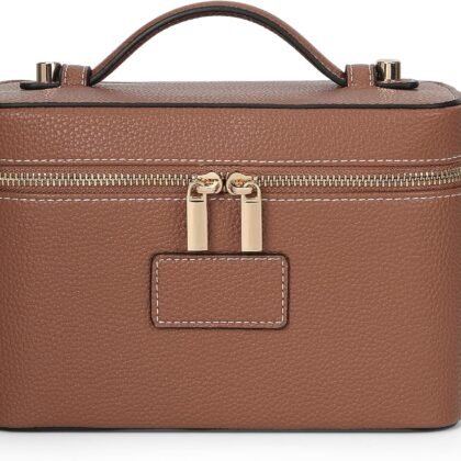 Makeup Bag Vanity Case for Women Leather Cosmetic Bag Travel Toiletry Bags Portable Makeup Organizer Case