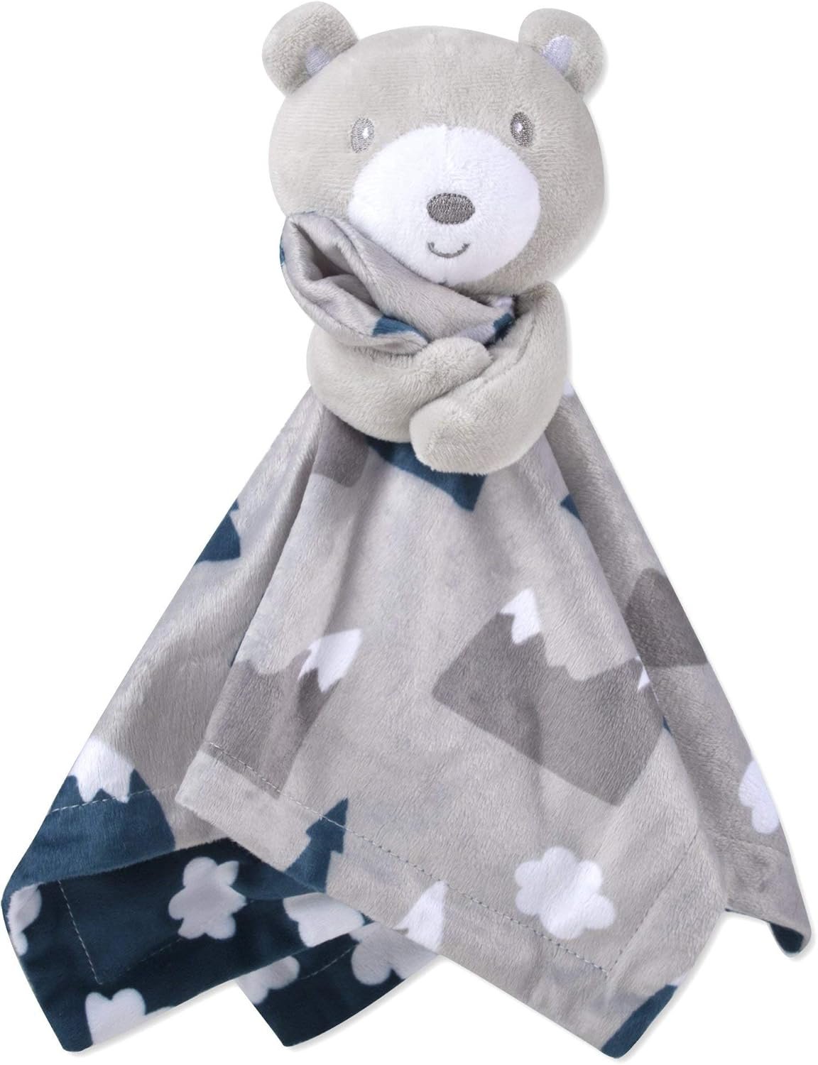 Minky Animal Snuggler Lovey Blanket for Kids, Babies, Boys, Girls, Gender Neutral Security Blanket with Stuffed Animal (Beloved Snowcap Bear)
