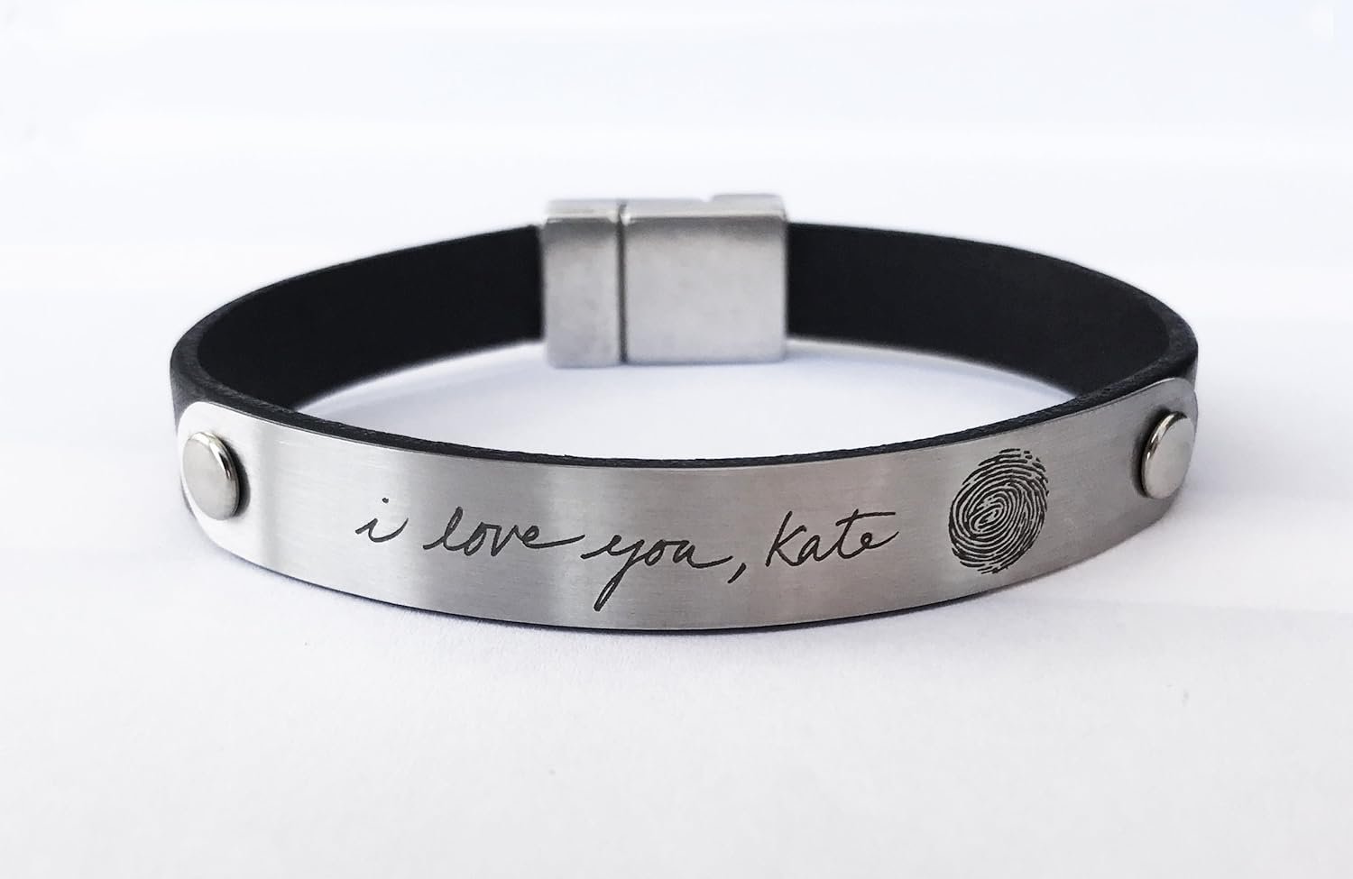 Actual Handwriting Bracelet Custom Signature Fingerprint Sympathy Gift - Image 4