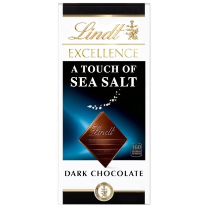 Lindt EXCELLENCE Sea Salt Dark Chocolate Candy Bar, Dark Chocolate with a Touch of Sea Salt, 3.5 oz. Bar